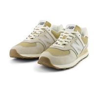 Sneaker NEW BALANCE "574", Damen, Gr. 45,5, schwarzer grau matter, Leder, Synthetik, Textil, Schuhe Sneaker (68164860-45,5) schwarzer grau matter