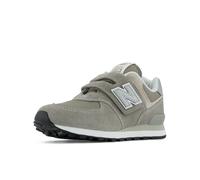 Sneaker NEW BALANCE "574", Mädchen, Gr. 31, grau, Leder, Synthetik, Textil, Schuhe Sneaker, mit Klettverschluss (12998203-31) grau