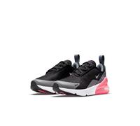 Sneaker NIKE SPORTSWEAR "AIR MAX 270 (PS)", Mädchen, Gr. 32, schwarz, metallic silber, smoke grau, Synthetik, Textil, Schuhe Sneaker, Design auf den Spuren des Air Max 180 und Air Max 93, für Kinder (