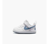 Sneaker NIKE SPORTSWEAR "COURT BOROUGH LOW GB (TDV)", Mädchen, Gr. 22, weiß, work blau, Synthetik, Schuhe Sneaker, Design auf den Spuren des Air Force 1 (57909547-22) weiß, work blau