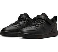 Sneaker NIKE SPORTSWEAR "COURT BOROUGH LOW RECRAFT (PS)", Damen, Gr. 32, schwarz (schwarz, schwarz), Synthetik, Schuhe Sneaker, Design auf den Spuren des Air Force 1, für Kinder (13374502-32) schwarz,