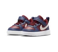 Sneaker NIKE SPORTSWEAR "COURT BOROUGH LOW RECRAFT (TD)", Mädchen, Gr. 26, schwarz team rot, soft pearl, midnight navy, Synthetik, Textil, Schuhe Sneaker, Design auf den Spuren des Air Force 1, für Ki
