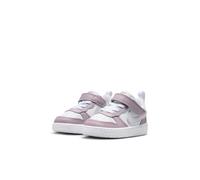 Sneaker NIKE SPORTSWEAR "COURT BOROUGH LOW RECRAFT (TD)", Mädchen, Gr. 27, weiß, venice, plum fog, weiß, Synthetik, Textil, Schuhe Sneaker, Design auf den Spuren des Air Force 1, für Kinder (62476258-