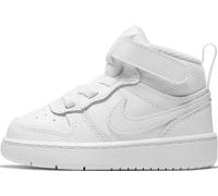 Sneaker NIKE SPORTSWEAR "Court Borough Mid 2 (TD)", Mädchen, Gr. 18,5, weiß (weiß, weiß, weiß), Leder, Synthetik, Schuhe Sneaker, für Kinder, mit Design auf den Spuren des Air Force 1 (38957417-18,5)