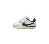 Sneaker NIKE SPORTSWEAR "PACIFIC (TD)", Mädchen, Gr. 25, weiß, schwarz, platinum tint, Leder, Textil, Schuhe Sneaker, mit praktischem Klettverschluss (54724633-25) weiß, schwarz, platinum tint