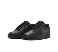 Sneaker NIKE SPORTSWEAR "WMNS COURT VISION LOW", Damen, Gr. 40, schwarz, schwarz, Leder, Synthetik, Schuhe Sneaker, Design auf den Spuren des Air Force 1 (52598000-40) schwarz, schwarz