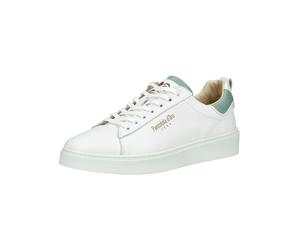 Sneaker PANTOFOLA D´ORO "Pantofola d'Oro Sneaker Leder", Herren, Gr. 41, bunt (weiß, grün), Leder, Schuhe Sneaker (81962364-41) weiß, grün