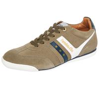 Sneaker PANTOFOLA D´ORO "VASTO LOW", Herren, Gr. 40, grün, weiß, Leder, Schuhe Sneaker, Obermaterial aus Leder, Gummilaufsohle, mit Schnürung (31078007-40) grün, weiß