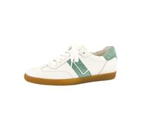 Sneaker PAUL GREEN "Paul Green Sneaker Leder", Damen, Gr. 39, weiß (weiß, grün), Leder, Schuhe Sneaker (60625630-39)