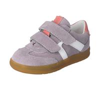 Sneaker PEPINO BY RICOSTA "Dakota", Damen, Gr. 27, flieder, weiß, Veloursleder, kontrastfarbene Details, Schuhe Sneaker, Klettschuh im Retro Look, Größenschablone zum Download (87582736-27) flieder, w