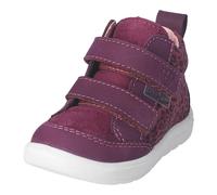 Sneaker PEPINO BY RICOSTA "LIA, WMS: mittel", Mädchen, Gr. 25, weiß (merlot), Veloursleder, Schuhe Sneaker, Klettschuh, Babyschuh mit Kontrastbesatz, Größenschablone zum Download (29264718-25) merlot