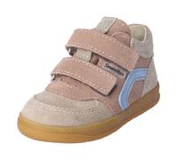 Sneaker PEPINO BY RICOSTA "Niru mit WMS: mittel", Mädchen, Gr. 28, schoko, tundra, Veloursleder, kontrastfarbene Details, Schuhe Sneaker, Freizeitschuh mit Klett, Größenschablone zum Download (6974656