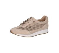 Sneaker PETER KAISER "Peter Kaiser Sneaker Leder/Textil", Damen, Gr. 38,5, beige (sand), Leder, Textil, Schuhe Sneaker (47069434-38,5) sand