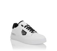 Sneaker PHILIPP PLEIN "Low-Top-Sneaker", Herren, Gr. 44, Normalschaft, 0102, weiß, schwarz, Schuhe Sneaker (18890250-44) 0102, weiß, schwarz