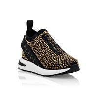 Sneaker PHILIPP PLEIN "Mit Schmucksteinen", Damen, Gr. 27, Normalschaft, 0216, schwarz, gold, Schuhe Sneaker (32536265-27) 0216, schwarz, gold