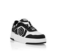 Sneaker PHILIPP PLEIN "Predator", Damen, Gr. 44, Normalschaft, 0102, weiß, schwarz, Schuhe Sneaker (99308823-44) 0102, weiß, schwarz