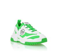 Sneaker PHILIPP PLEIN "Predator", Herren, Gr. 39, Normalschaft, grün (0129, weiß, gelbfluo), Schuhe Sneaker (33313145-39) 0129, weiß, gelbfluo