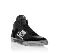 Sneaker PHILIPP PLEIN "Retrokickz", Damen, Gr. 37, Normalschaft, 0270, schwarz, silber, Schuhe Sneaker (49823145-37) 0270, schwarz, silber
