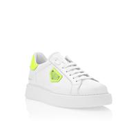 Sneaker PHILIPP PLEIN "Titan Plein", Herren, Gr. 45, Normalschaft, weiß (0129, weiß, gelbfluo), Schuhe Sneaker (79334130-45) 0129, weiß, gelbfluo