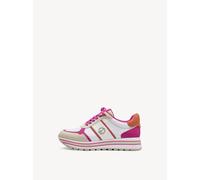 Tamaris Schnürer 1-23727-42/595 Damen Vegan sportlich Weiß/Fuxia Größe 39