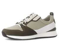 Sneaker PIUS GABOR, Herren, Gr. 10 (44,5), grün (khaki kombiniert), Nubukleder, Mesh, sportlich, Schuhe, Freizeitschuh, Halbschuh, Komfortschuh, Schnürer in Weite G (92521427-10) khaki kombiniert
