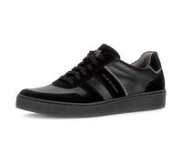 Sneaker PIUS GABOR, Herren, Gr. 11,5 (46,5), schwarz (schwarz, grau), Nappaleder, Veloursleder, unifarben mit Farbeinsatz, Schuhe Sneaker, Freizeitschuh, Halbschuh, Schnürschuh in Bequemweite G (= wei