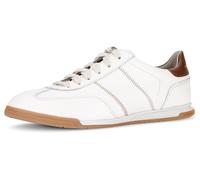 Sneaker PIUS GABOR, Herren, Gr. 6,5 (40), sanftes weiß, cognac, Nappaleder, Schuhe Sneaker, Freizeitschuh, Komfortschuh, Schnürschuh mit Kontrastnähten, G-Weite (35528330-6,5)