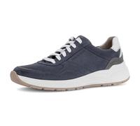 Sneaker PIUS GABOR, Herren, Gr. 9 (43), blau (dunkelblau kombiniert), Nappaleder, Veloursleder, Schuhe Sneaker, Freizeitschuh, Halbschuh, Schnürschuh mit Kontrastbesätzen, G-Weite (98936449-9) dunkelb