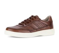 Sneaker PIUS GABOR, Herren, Gr. 9 (43), braun (cognac used), Nappaleder, used, Schuhe Sneaker, Freizeitschuh, Halbschuh, Schnürschuh im Used Look, Weite G (92049347-9) cognac used