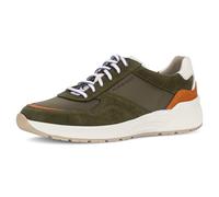 Sneaker PIUS GABOR, Herren, Gr. 9,5 (44), khaki kombiniert, Nappaleder, Textil, Veloursleder, Schuhe Sneaker, Freizeitschuh, Halbschuh, Schnürschuh mit Kontrastbesätzen, G-Weite (25365924-9,5) khaki k