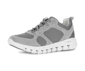 Sneaker PIUS GABOR, Herren, Gr. 9,5, Mesh, grau, Mesh, Veloursleder, Schuhe Sneaker, Halbschuh, Schnürschuh, besonders flexible Laufsohle, G-Weite (81806432-9,5) grau