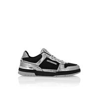 Sneaker PLEIN SPORT "Lo-Top Turnschuhe", Damen, Gr. 40, Normalschaft, silber (0270, schwarz, silber), Schuhe Sneaker (29437317-40) 0270, schwarz, silber