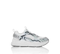 Sneaker PLEIN SPORT "Lo-Top Turnschuhe", Damen, Gr. 45, Normalschaft, silber (0170, weiß, silber), Schuhe Sneaker (49642439-45) 0170, weiß, silber