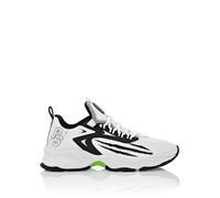 Sneaker PLEIN SPORT "Low-Top-Sneaker", Damen, Gr. 35, Normalschaft, weiß (0127, weiß, grünfluo), Schuhe Sneaker (48367364-35) 0127, weiß, grünfluo