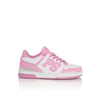 Sneaker PLEIN SPORT "Low-Top Sneakers PS Cocco", Herren, Gr. 38, Normalschaft, 0103, weiß, rose, Schuhe Sneaker (31770327-38) 0103, weiß, rose