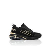 Sneaker PLEIN SPORT "Runner Sneaker", Herren, Gr. 42, Normalschaft, schwarz (0293, schwarz, lightgold), Schuhe Sneaker (62259147-42) 0293, schwarz, lightgold