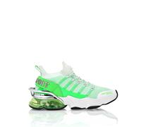 Sneaker PLEIN SPORT "Tiger", Damen, Gr. 43, Normalschaft, weiß (0127, weiß, grünfluo), Schuhe Sneaker (71695334-43) 0127, weiß, grünfluo