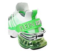 Sneaker PLEIN SPORT "Tiger", Damen, Gr. 44, Normalschaft, weiß (0127, weiß, grünfluo), Schuhe Sneaker (71695334-44) 0127, weiß, grünfluo