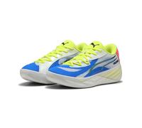 Sneaker PUMA "All-Pro NITRO™ Basketballschuhe Erwachsene", Damen, Gr. 48, gelb (weiß gelb alert pink), Obermaterial: Textil, Synthetik; Futter: Textil; Innensohle: Textil; Laufsohle: Gummi, Schuhe Sne