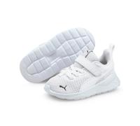 Sneaker PUMA "ANZARUN LITE AC INF", Kinder, Gr. 24, weiß (puma weiß, puma weiß), Textil, unifarben, Schuhe Sneaker, mit Klettverschluss, mit CMEVA-Dämpfung, aus Textil (35066434-24) puma weiß, puma we