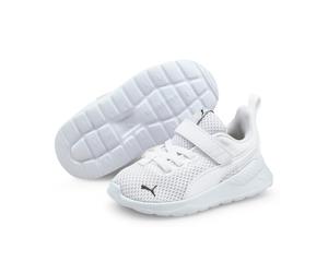 Sneaker PUMA "ANZARUN LITE AC INF", Kinder, Gr. 26, weiß (puma weiß, puma weiß), Textil, unifarben, Schuhe Sneaker, mit Klettverschluss, mit CMEVA-Dämpfung, aus Textil (35066434-26) puma weiß, puma we