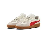 Sneaker PUMA "ARMY TRAINER", Damen, Gr. 44, weiß (warm weiß, puma rot, gum), Leder, mehrfarbig, Schuhe Sneaker (51402457-44) warm weiß, puma rot, gum