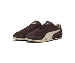 Sneaker PUMA "Bella Classic Sneakers Damen", Damen, Gr. 37,5, chocolate braun alpine snow weiß, Obermaterial: Gummi, Kuhleder, Synthetik. Futter: Synthetik, Textil. Innensohle: Textil, Keine Angabe. L