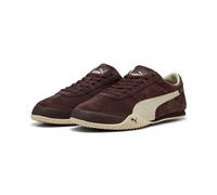 Sneaker PUMA "BELLA UT CLASSIC", Damen, Gr. 37, braun (chocolate braun, alpine snow), Leder, mehrfarbig, Schuhe Sneaker, für Alltag und Freizeit, mit Leder-Obermaterial, mit Schnürung (54347665-37) ch