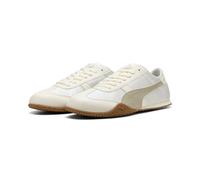 Sneaker PUMA "BELLA UT FC", Damen, Gr. 38,5, beige (warm weiß, pebble gray), Textil, mehrfarbig, Schuhe Sneaker, für Alltag, mit Schnürung, Laufsohle aus Gummi mit leichtem Profil (44316737-38,5) warm