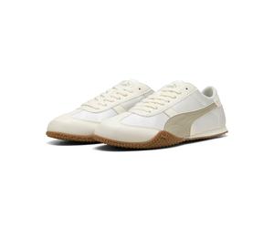 Sneaker PUMA "BELLA UT FC", Damen, Gr. 39, warm weiß, pebble gray, Textil, mehrfarbig, Schuhe Sneaker, für Alltag, mit Schnürung, Laufsohle aus Gummi mit leichtem Profil (44316737-39) warm weiß, pebbl