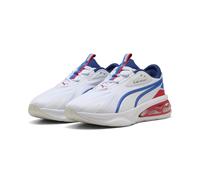 Sneaker PUMA "BMW M Motorsport Solar Sneakers Erwachsene", Gr. 44, weiß cool cobalt pop rot blau, Obermaterial: Textil, Synthetik; Futter: Textil - Naturfaser; Innensohle: Textil; Laufsohle: Gummi, Sc