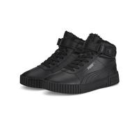 Sneaker PUMA "Carina 2.0 Mid Winter Sneakers Damen", Damen, Gr. 38, schwarz (schwarz schwarz shadow gray), Obermaterial: Leder, Synthetik; Futter: Kunstfell, Synthetik; Innensohle: Textil; Laufsohle: 