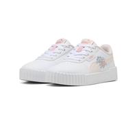 Sneaker PUMA "Carina 3.0 Floral Sneakers Mädchen", Damen, Gr. 33, weiß jasmine flower seafoam pink blau, Obermaterial: Synthetik, Textil; Futter: Textil; Innensohle: Textil; Laufsohle: Gummi, Schuhe S