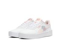 Sneaker PUMA "Carina 3.0 Floral Sneakers Mädchen", Jungen, Gr. 37, weiß jasmine flower seafoam pink blau, Obermaterial: Synthetik, Textil. Futter: Textil. Innensohle: Textil. Laufsohle: Gummi, Schuhe 